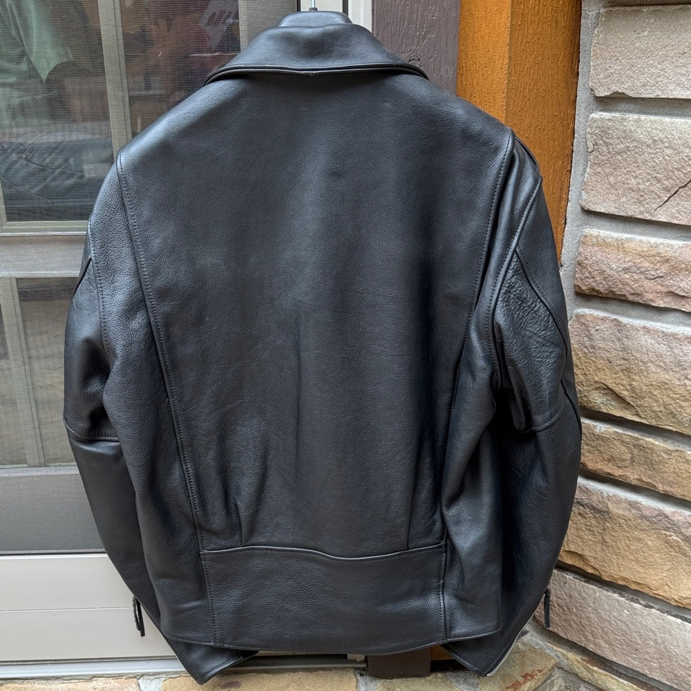 Harley Davidson Classic Black Leather Motorcycle Jacket - Picture 2 of 4